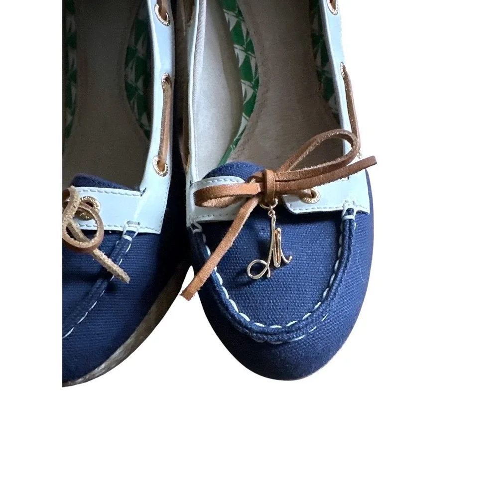 Milly Sperry Top-Sider Rope Platform Block Heel Pumps Coastal Chic Size 10